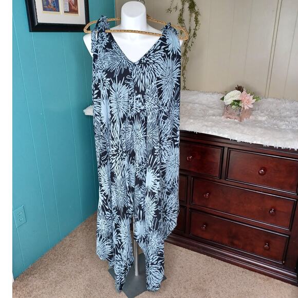 Secret Beach Hawaii Ikat Batik One Piece Summer Romper Jumpsuit Beach Coverup OS - Picture 1 of 8